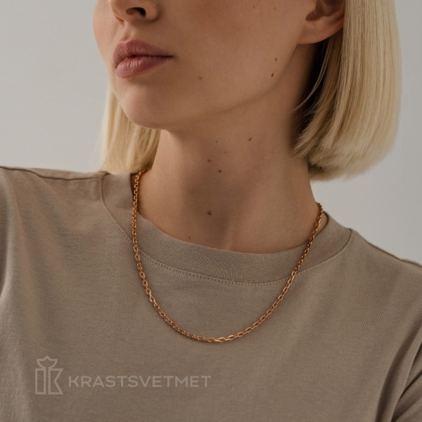 Цепь из красного золота 585, плетение «Якорь»